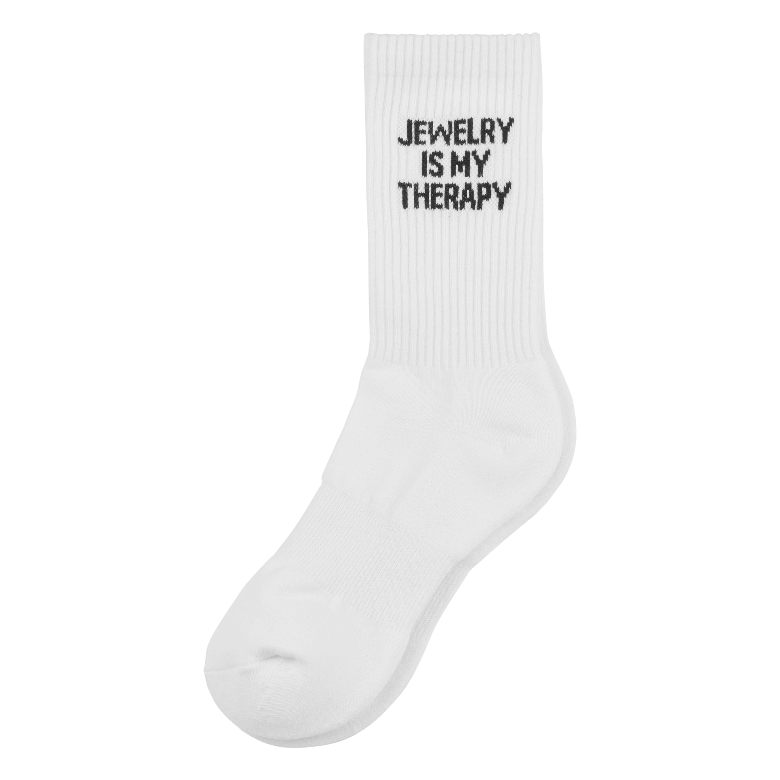 Jewelry Is My Therapy Socks