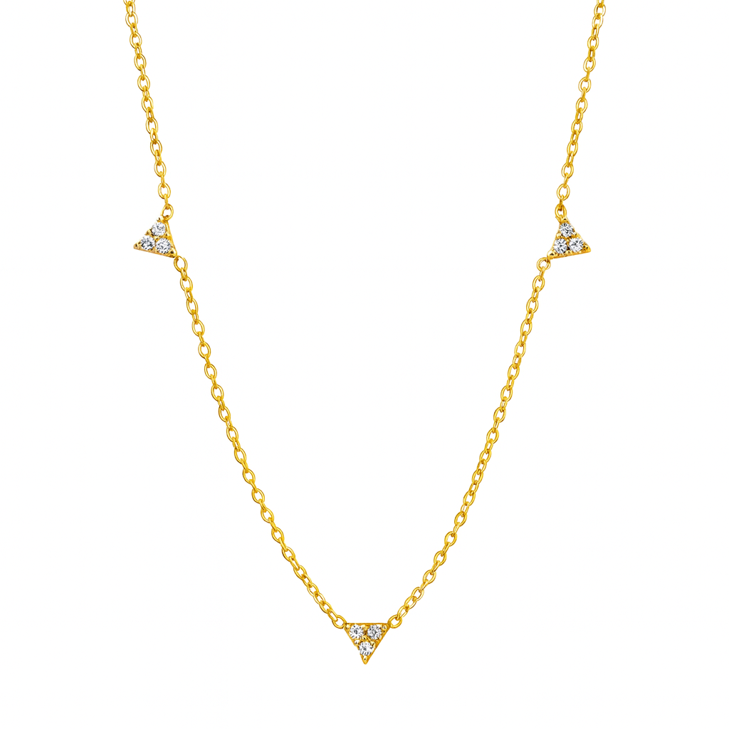 3x Diamond Trillium Necklace