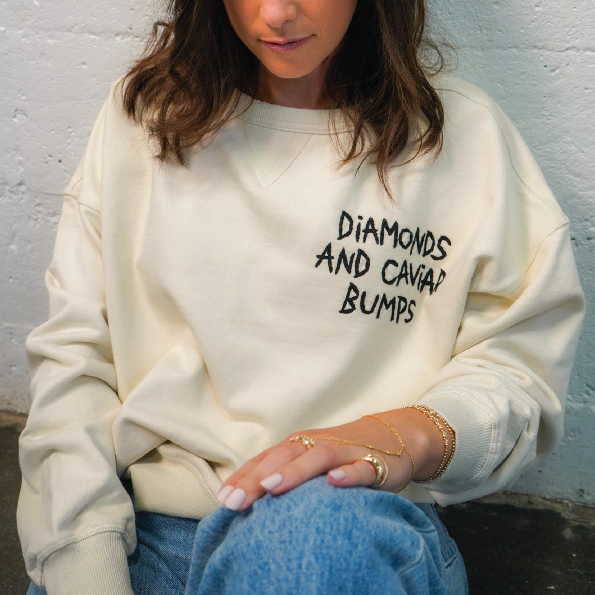 Diamonds And Caviar Bumps Sweatshirt