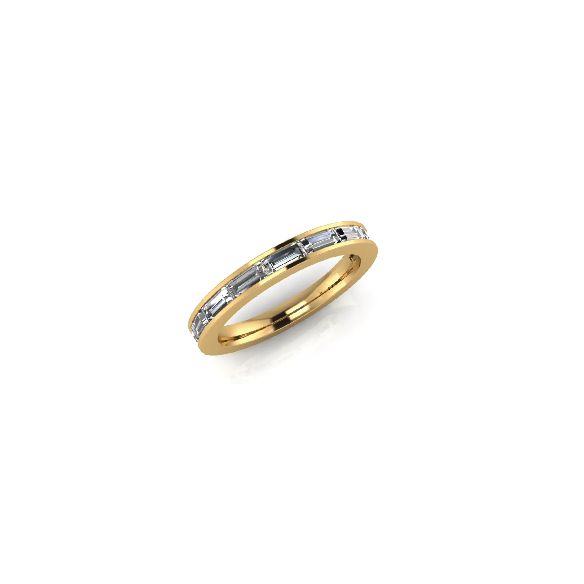 Baguette Cut Channel Set Band