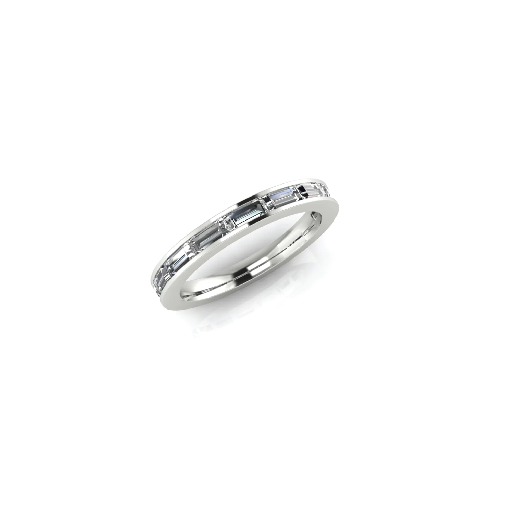 Baguette Cut Channel Set Band