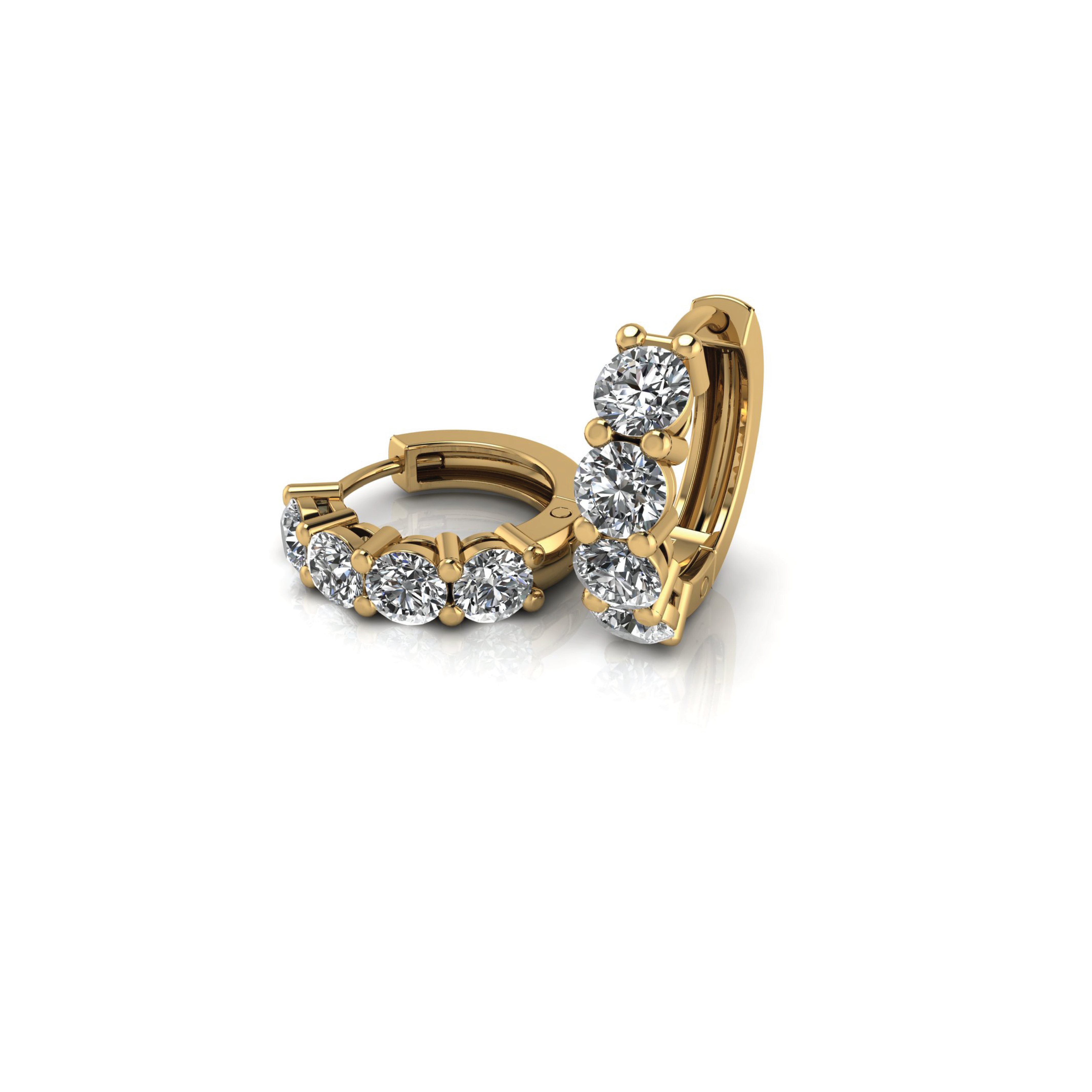 Chunky Diamond Huggies