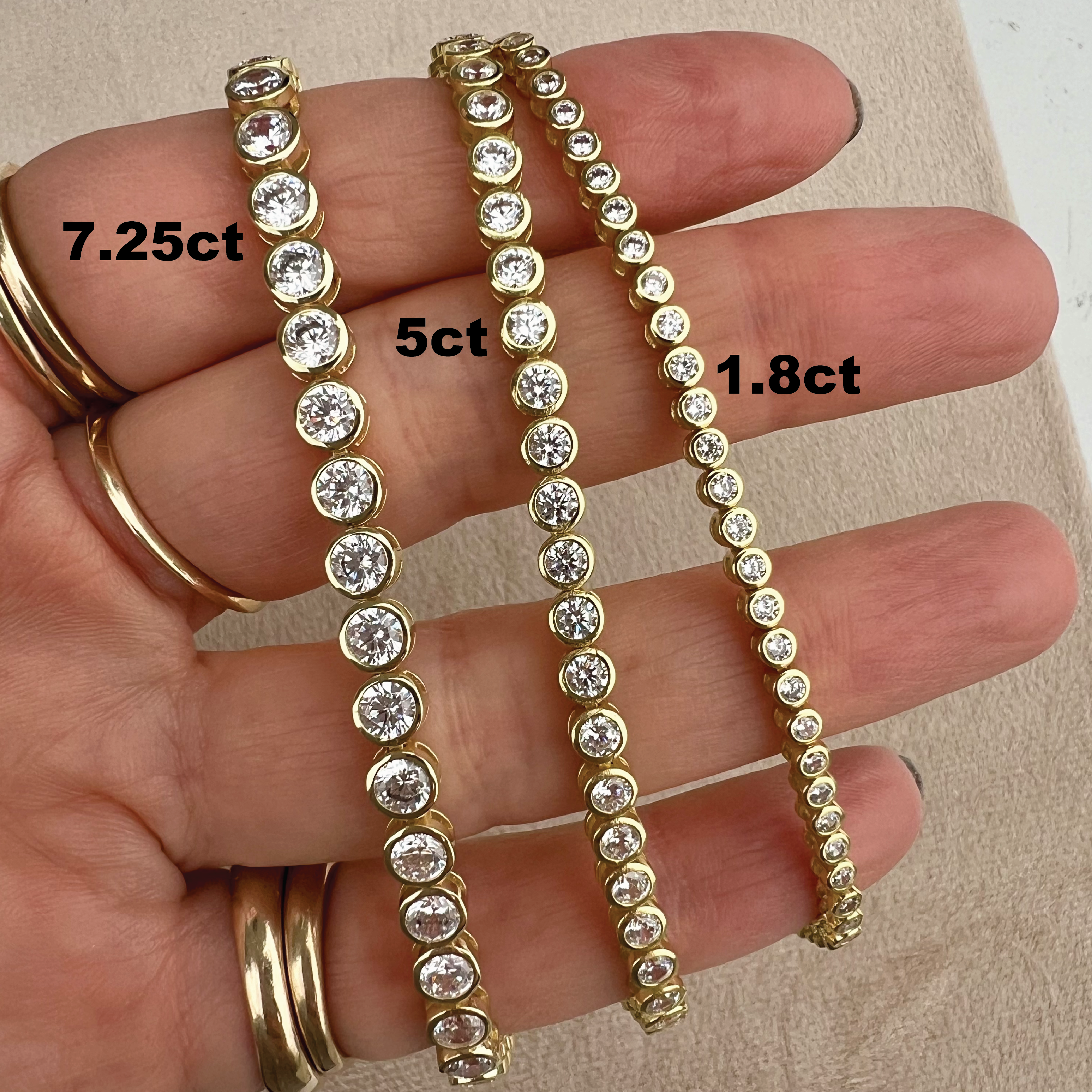 Mini Bezel Diamond Tennis Bracelet
