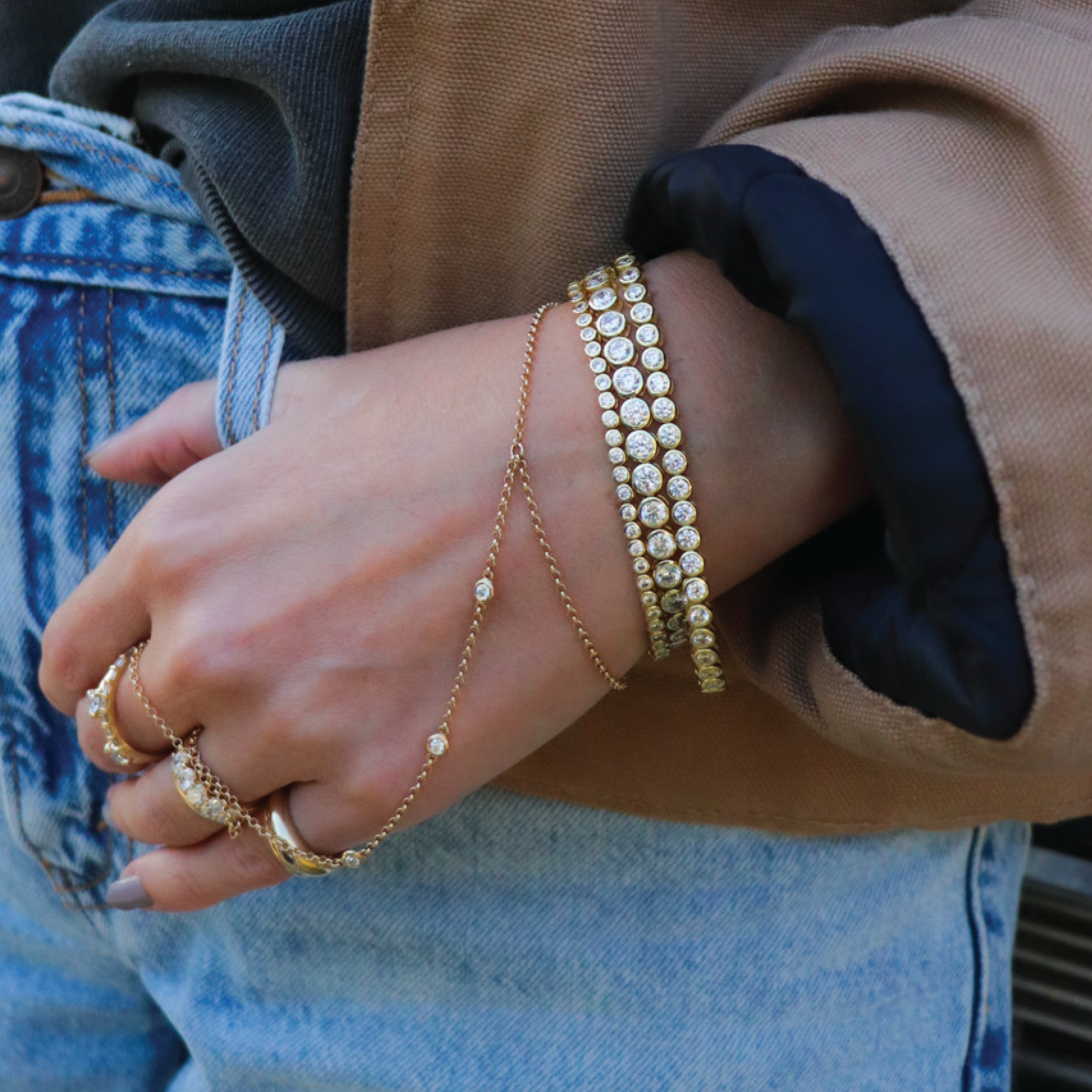 Mini Bezel Diamond Tennis Bracelet