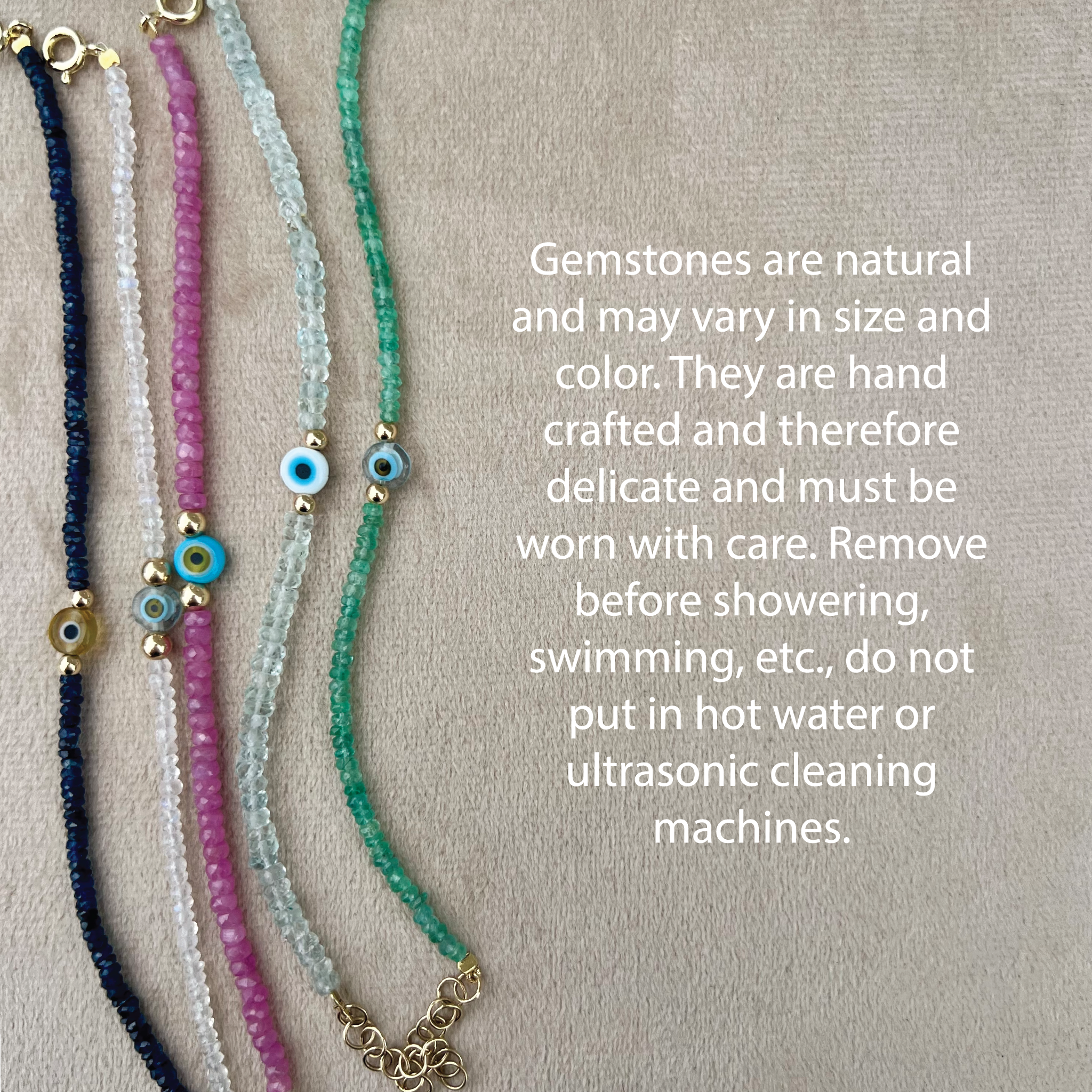 Aquamarine Evil Eye Strand Bracelet