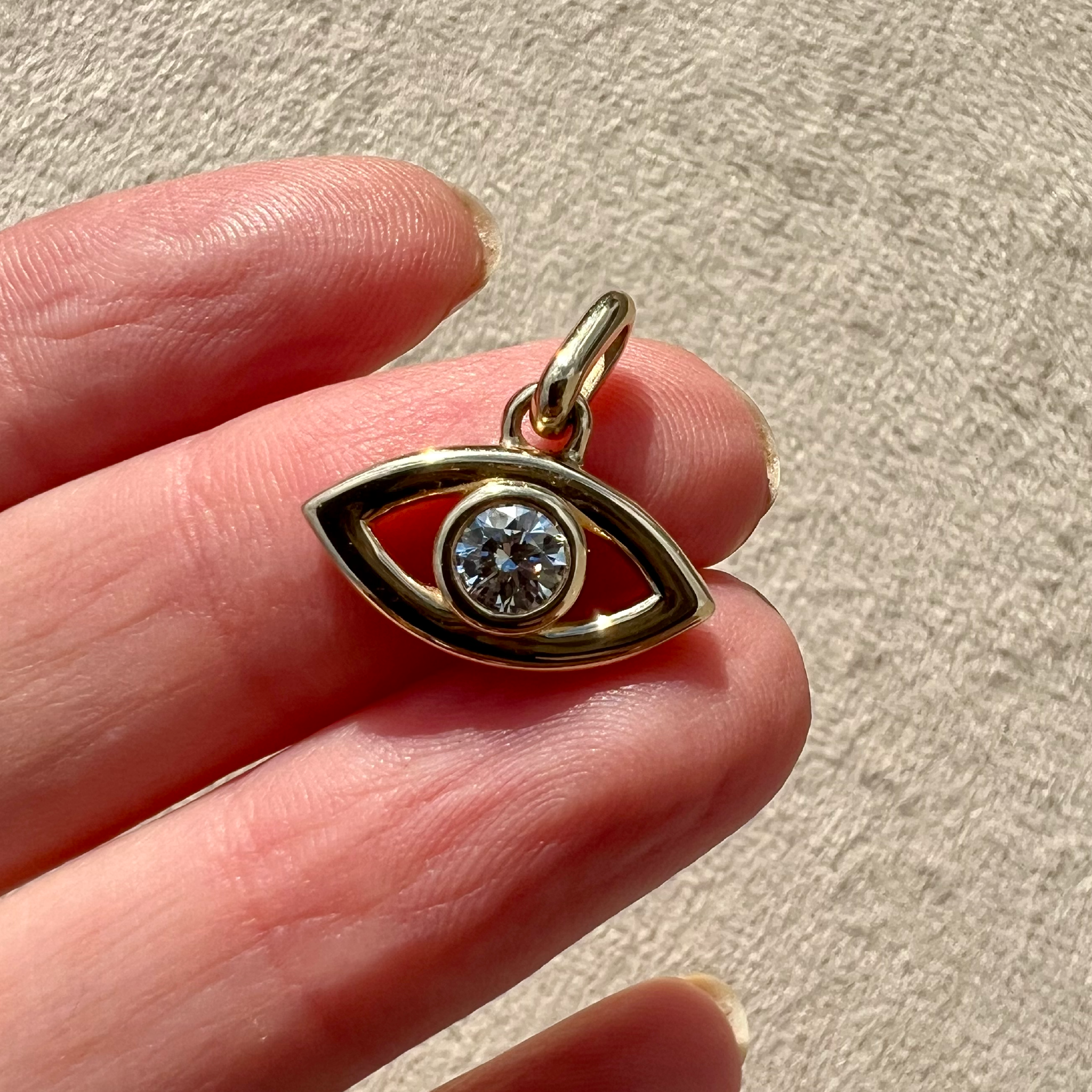 Diamond Evil Eye Charm