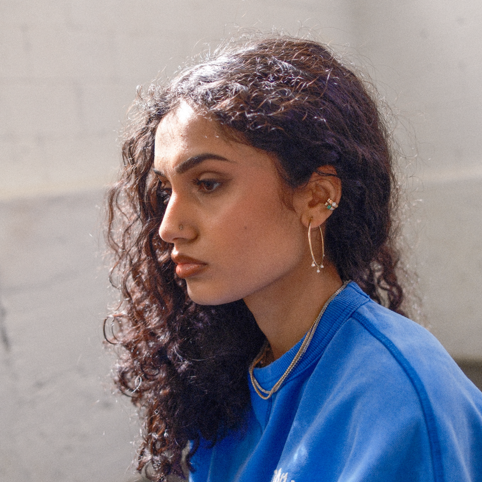 Diamond Fringe Hoops