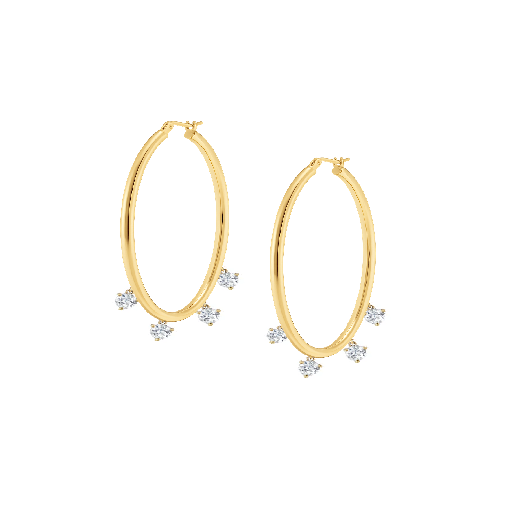 Diamond Fringe Hoops