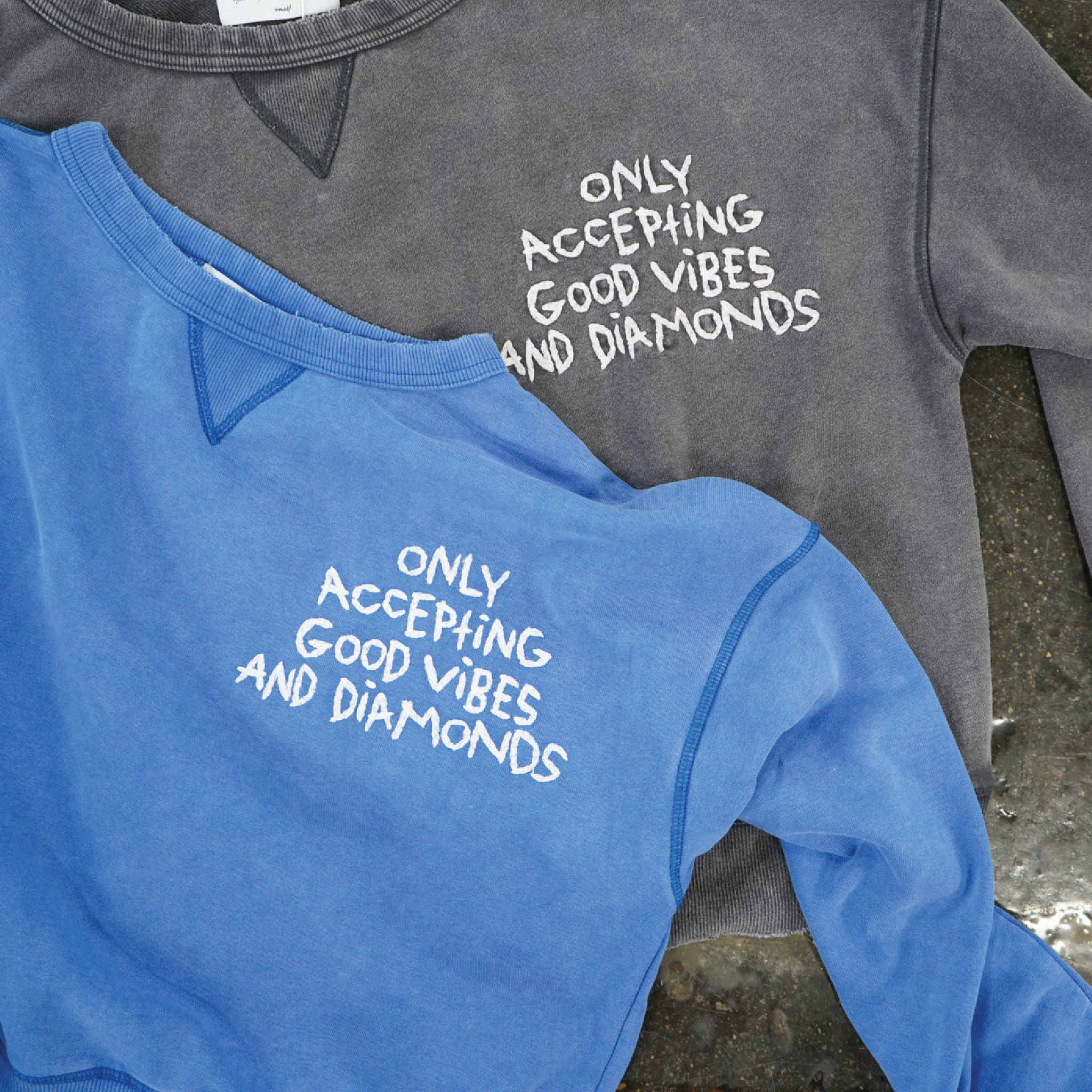 Only Accepting Good Vibes and Diamonds Sweatshirt