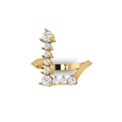 "L" Jumbo Diamond Letter Ring