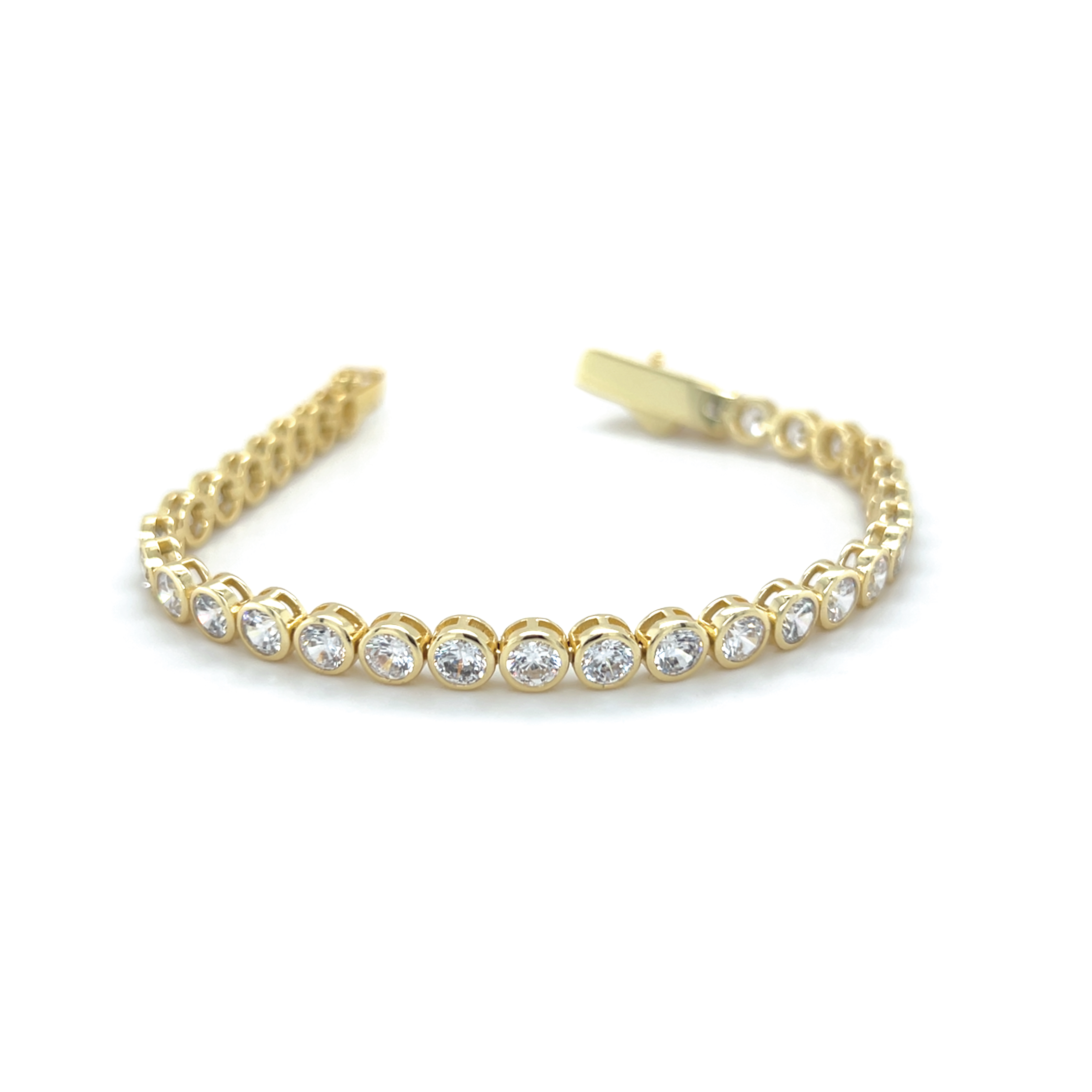 7.25ct Bezel Diamond Tennis Bracelet