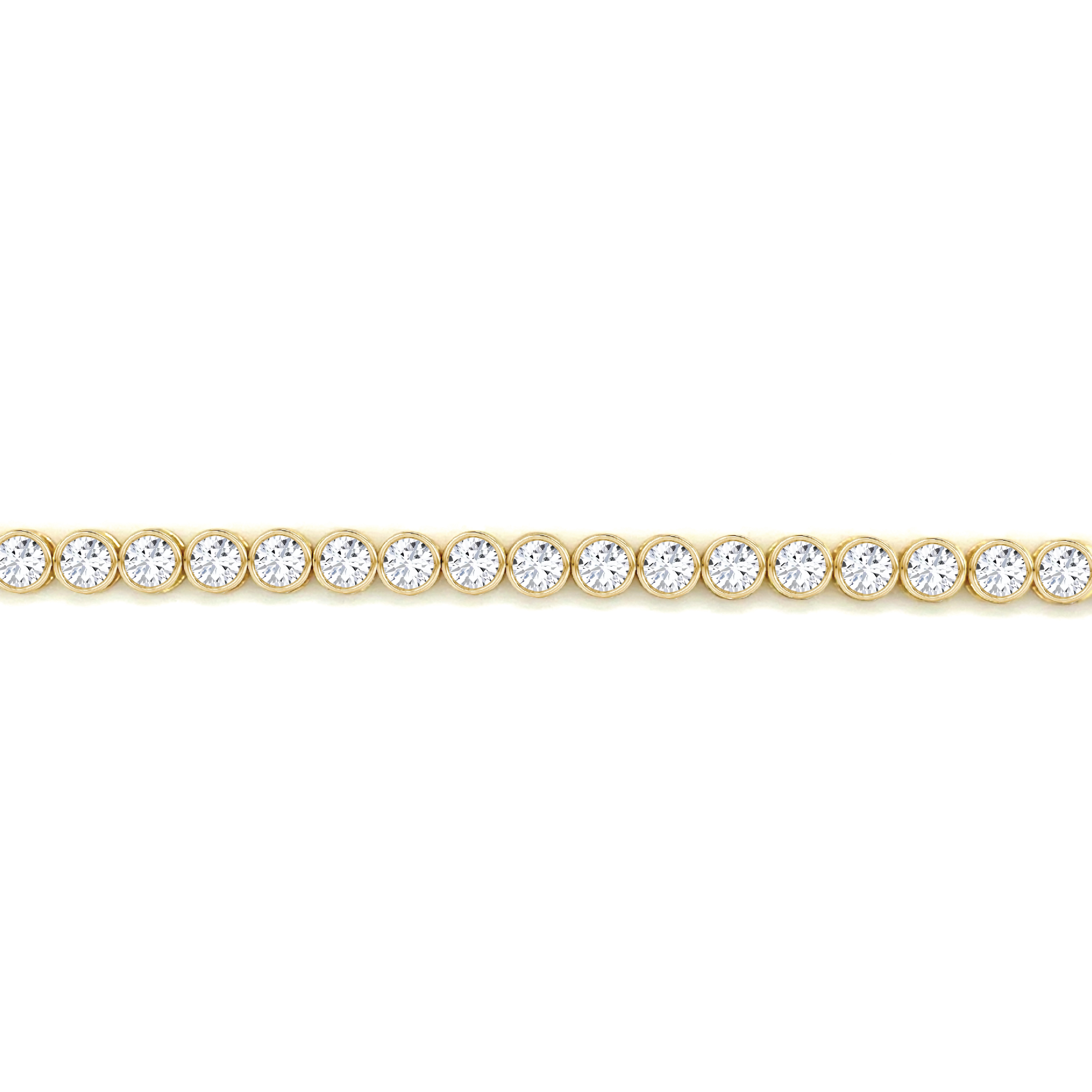 7.25ct Bezel Diamond Tennis Bracelet