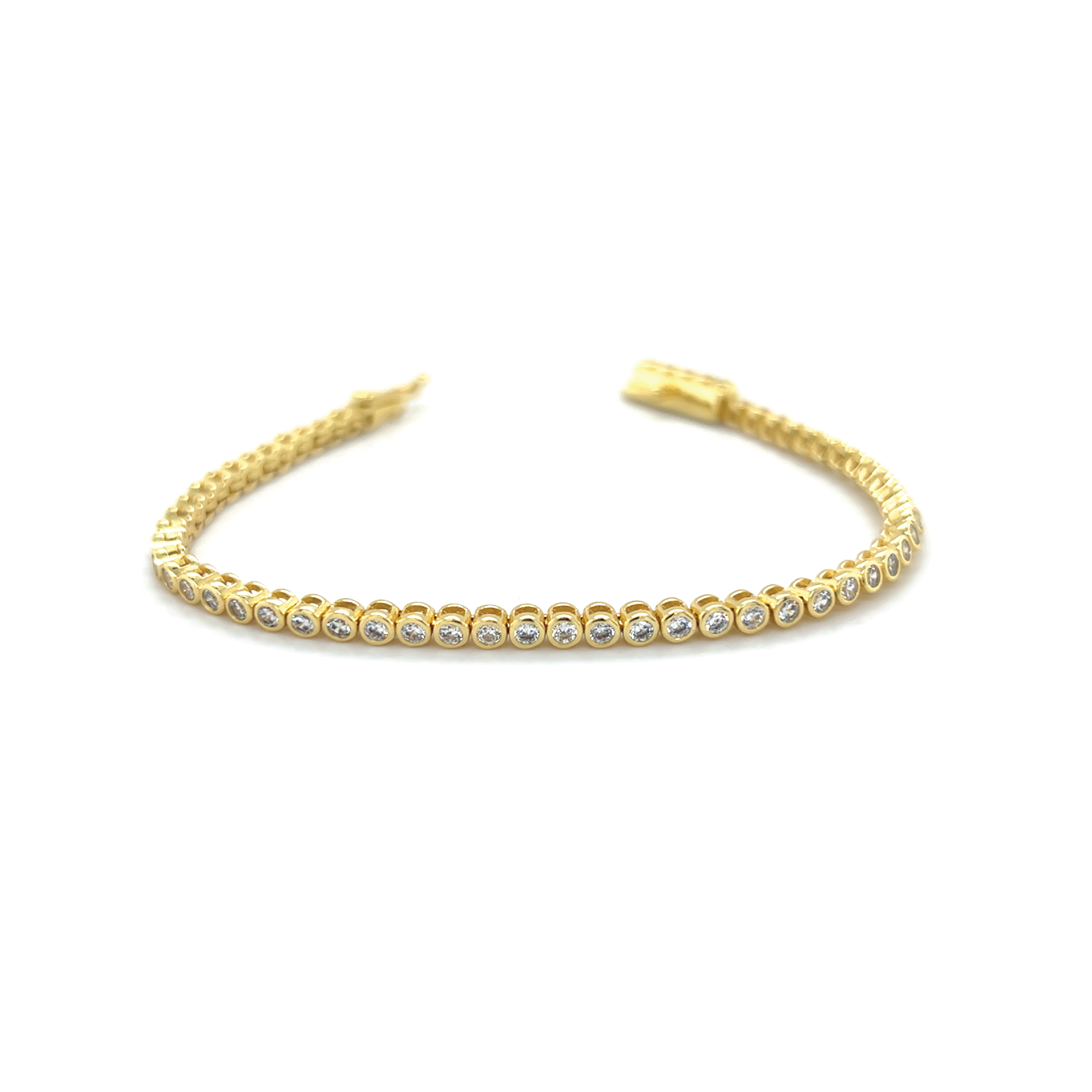 Mini Bezel Diamond Tennis Bracelet
