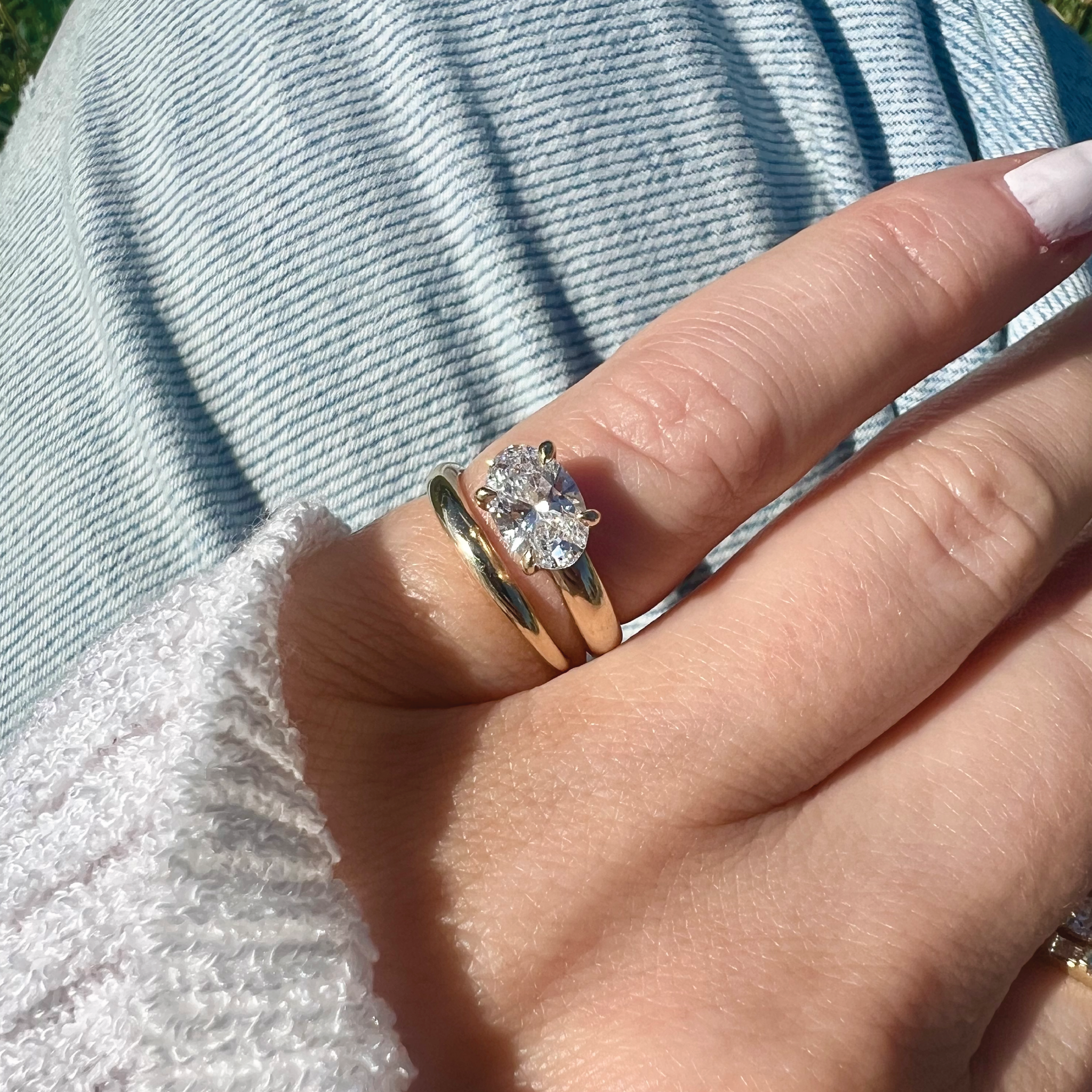 Oval Diamond Wrap Ring