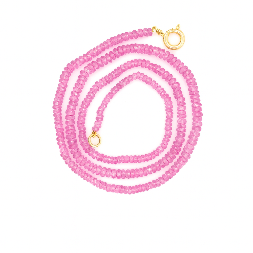 Pink Sapphire Strand Necklace