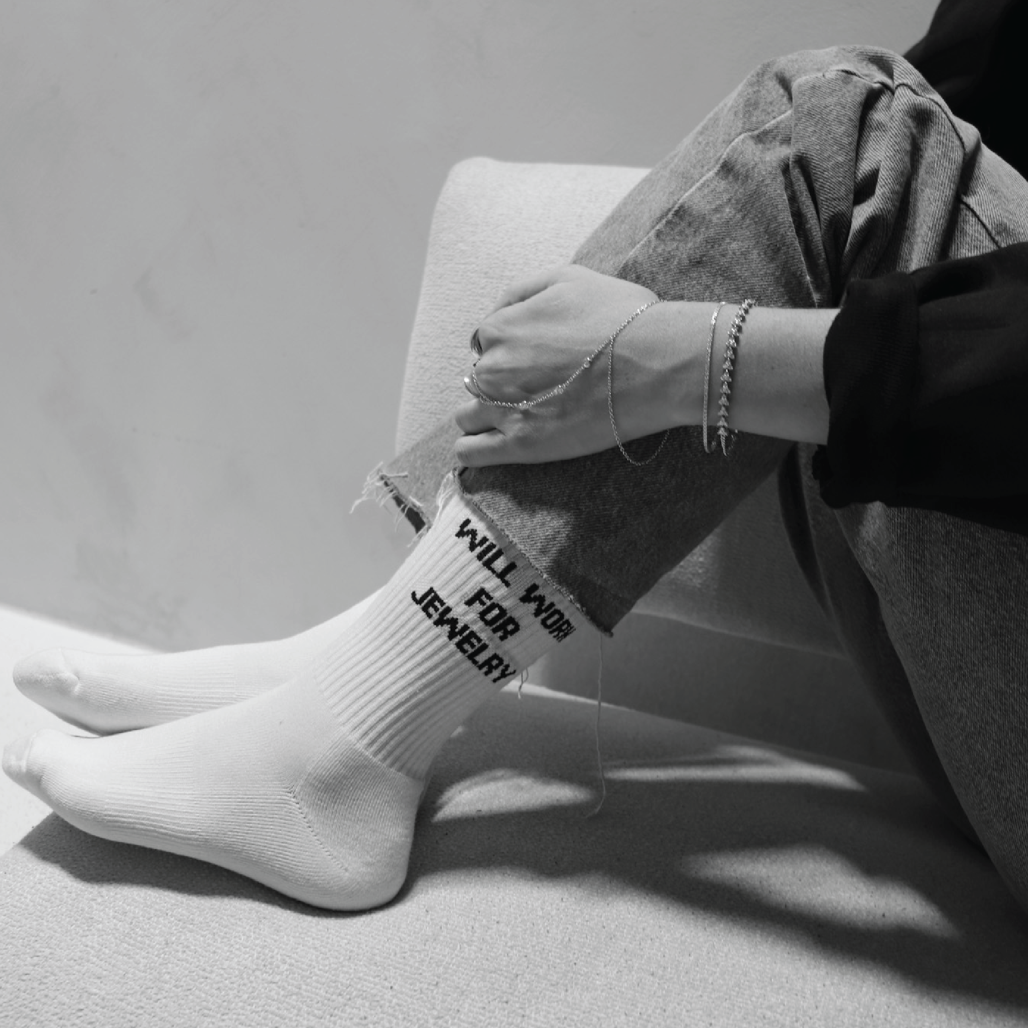 Will Work For Jewelry Socks