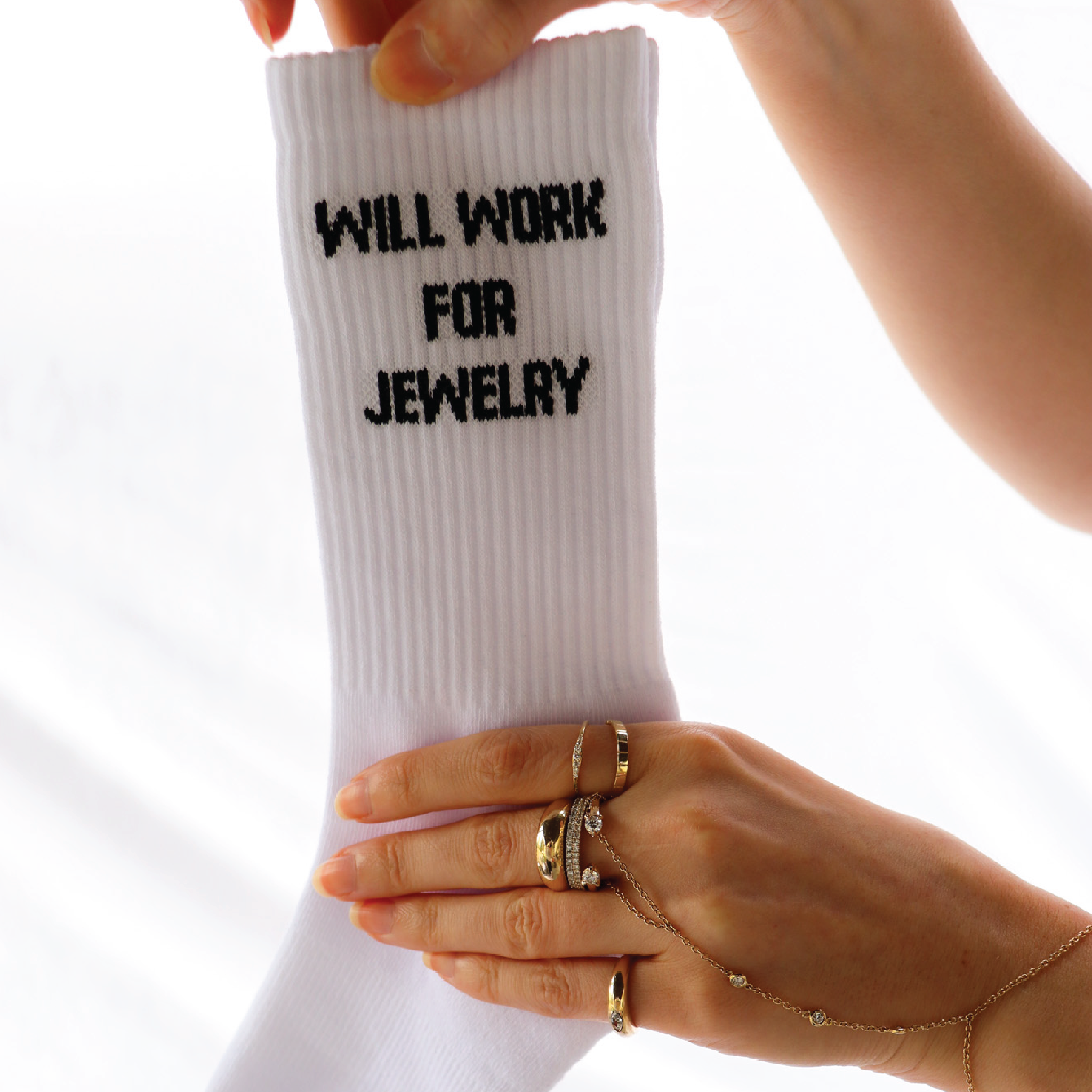 Will Work For Jewelry Socks