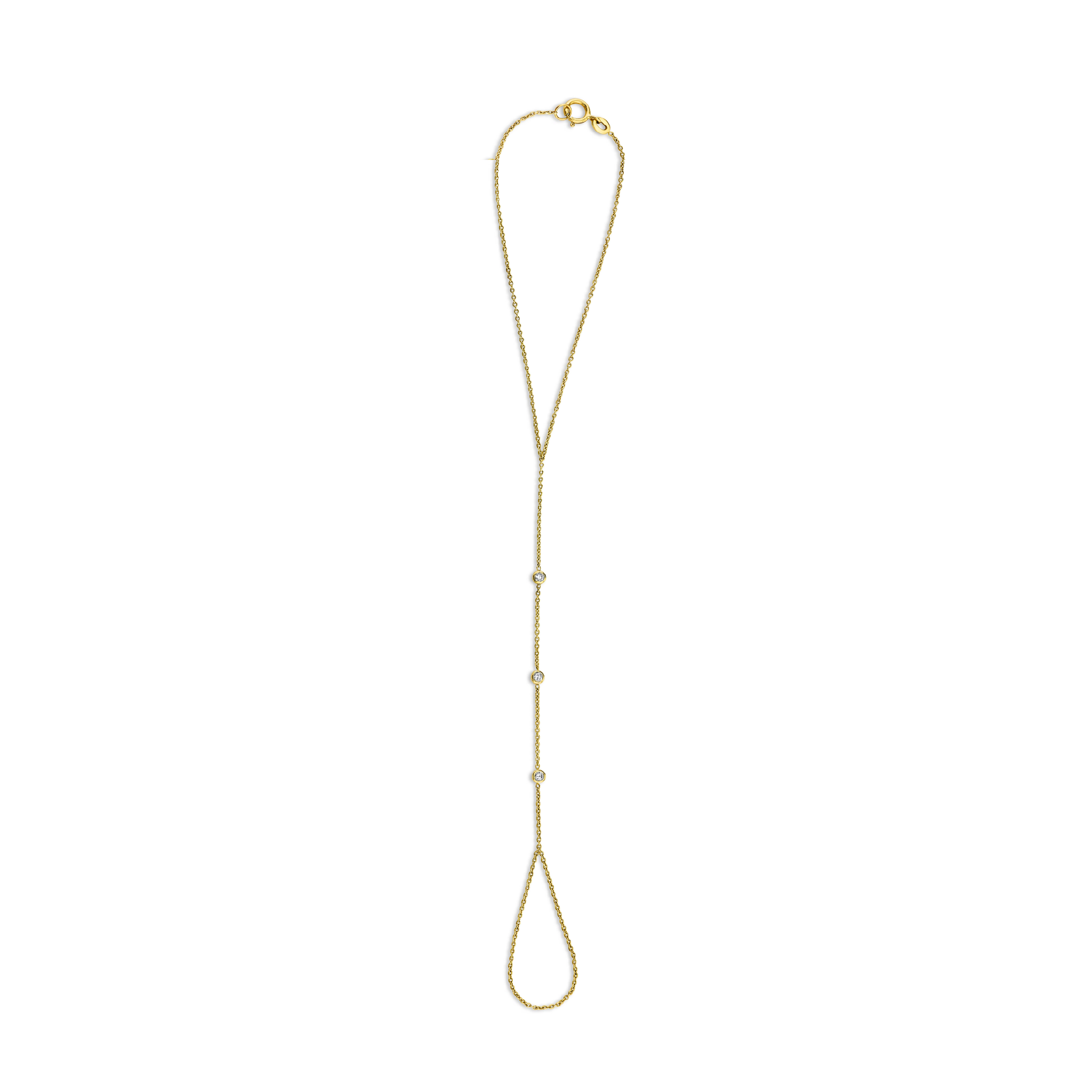 3x Diamond Bezel Hand Chain_