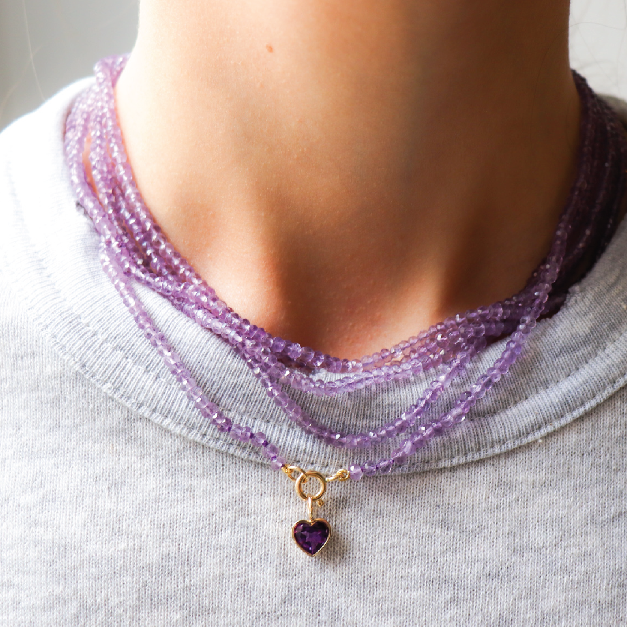 Amethyst Strand Necklace