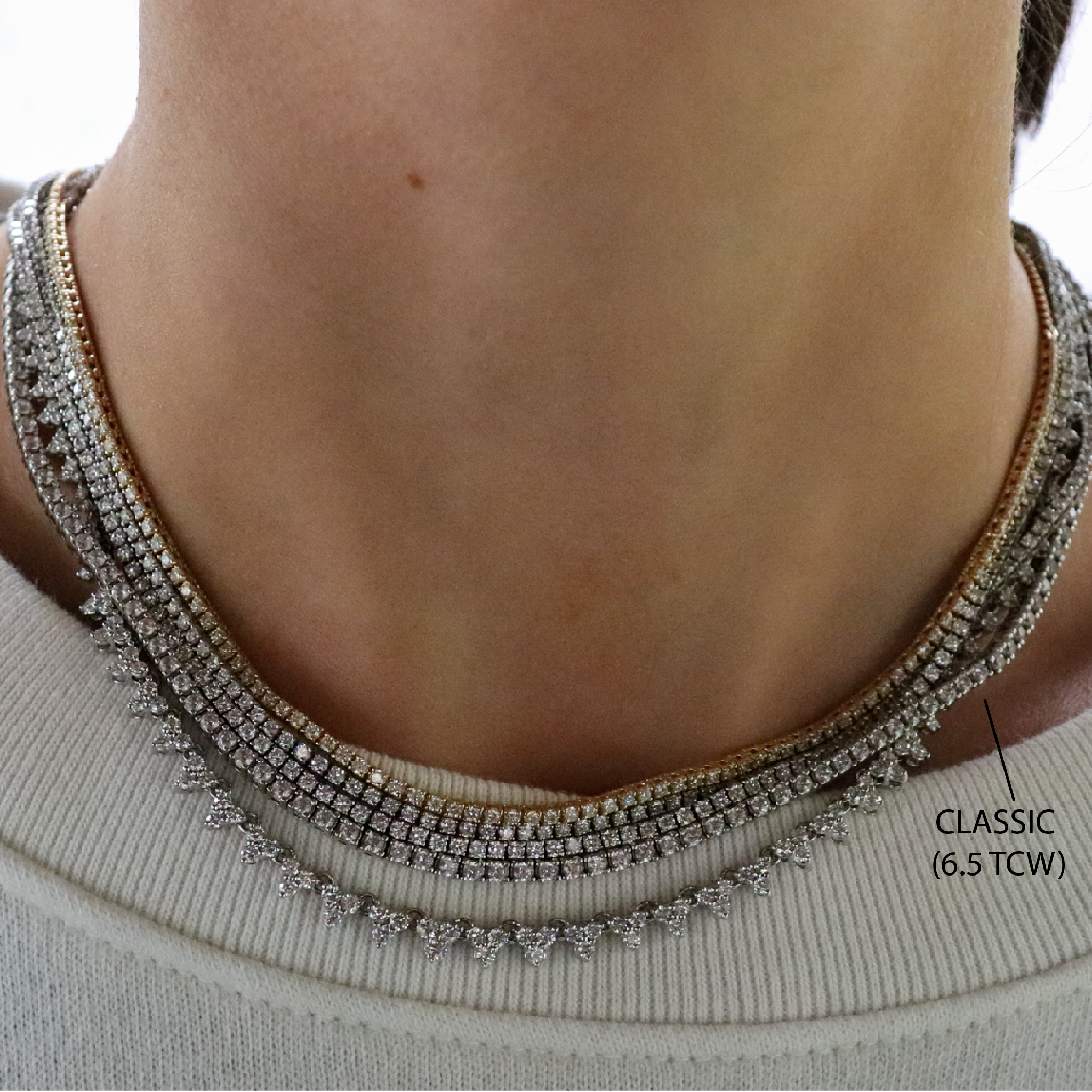 6.5ct Diamond Tennis Necklace