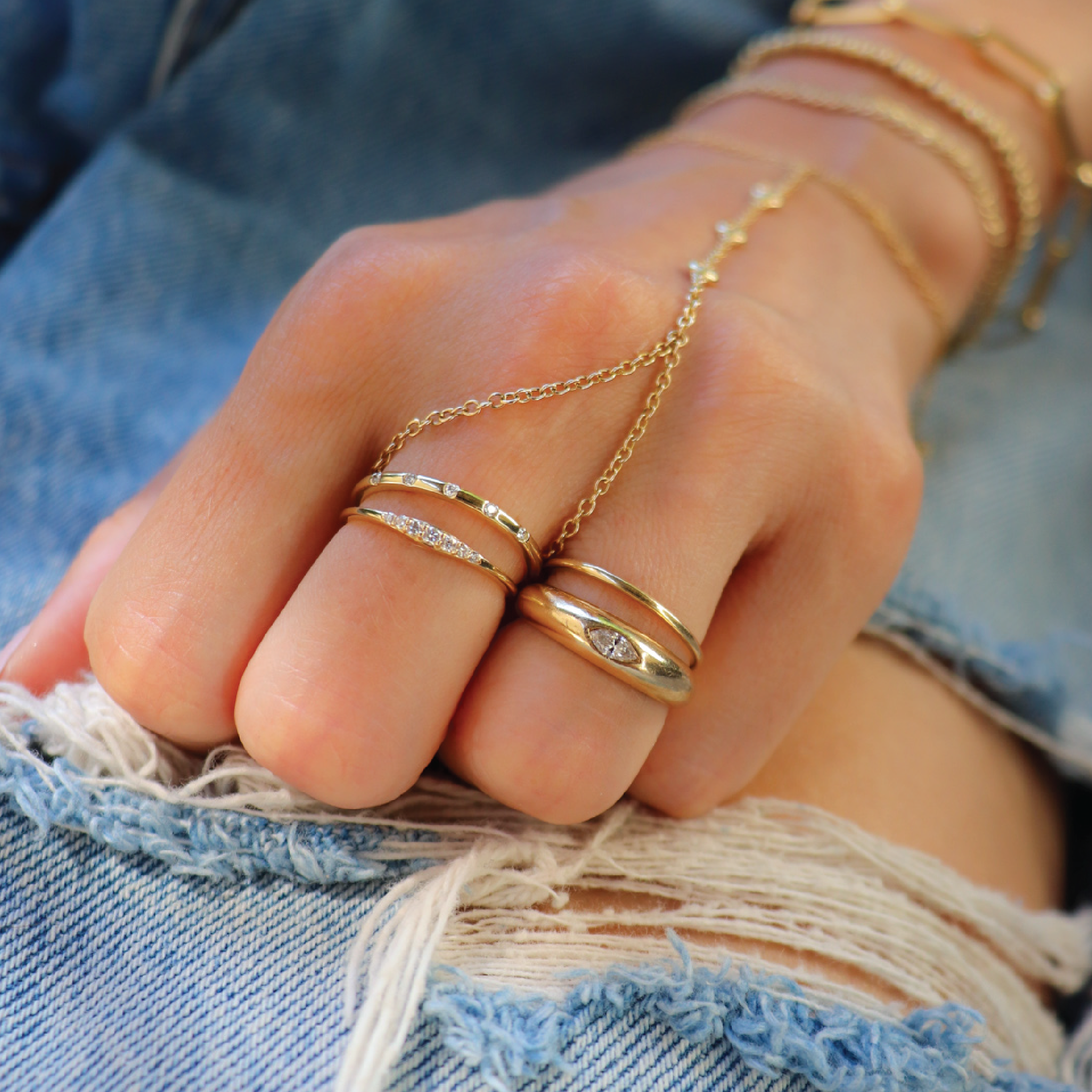 Marquise Diamond Dome Ring