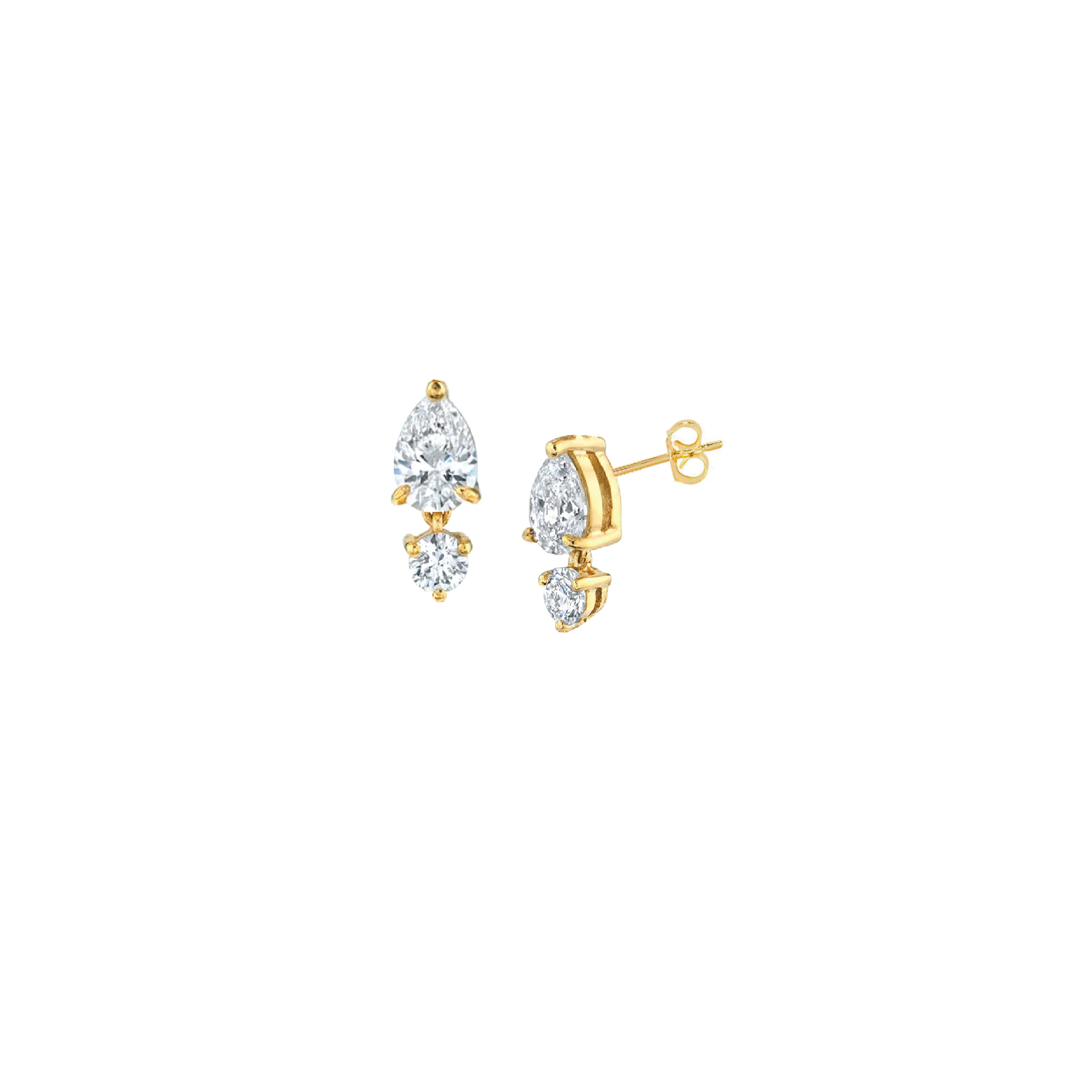 Diamond Pear Drop Earring