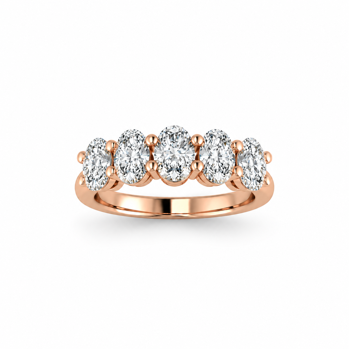 Chunky Oval Diamond Half Ring