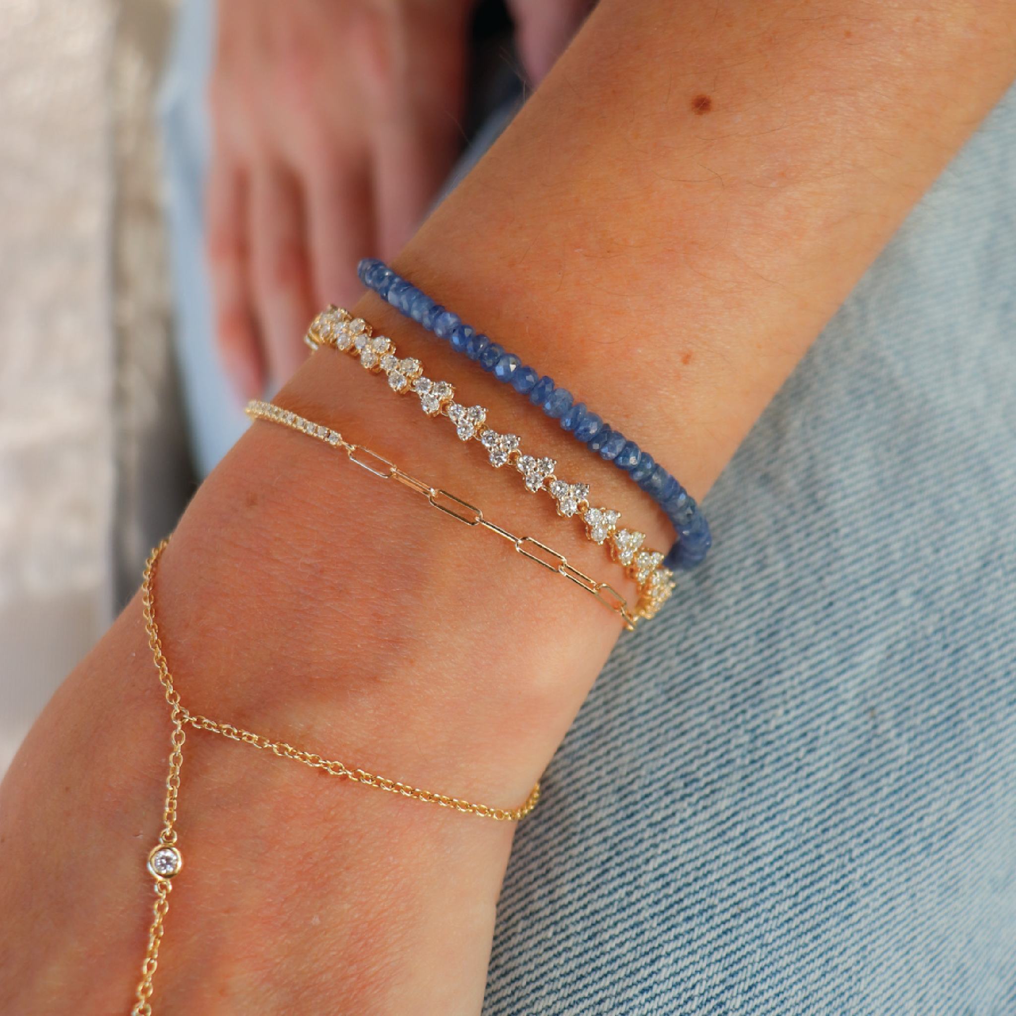 Blue Sapphire Strand Bracelet