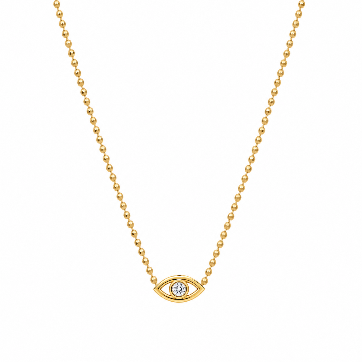 Mini Evil Eye Ball Chain Necklace