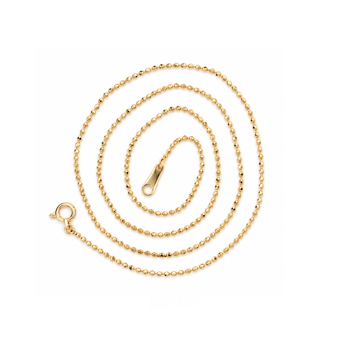 Diamond-Cut Ball Chain Necklace