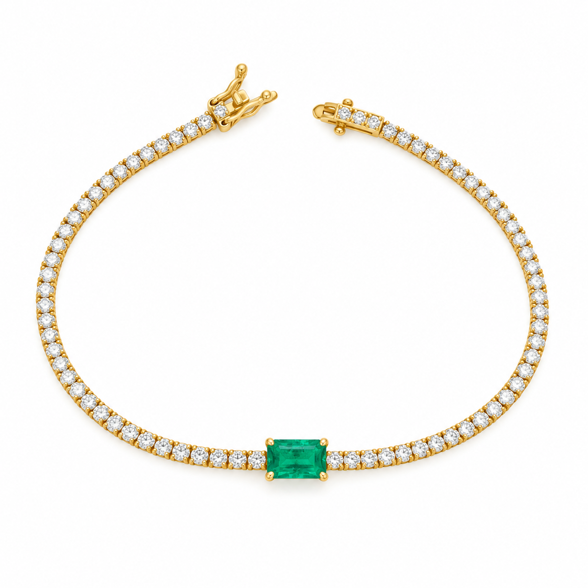 Emerald Center Tennis Bracelet