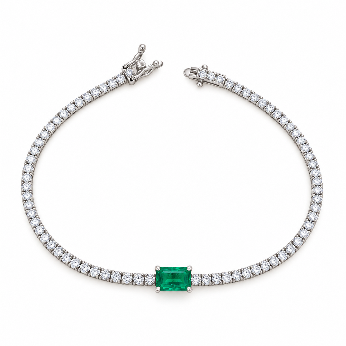Emerald Center Tennis Bracelet