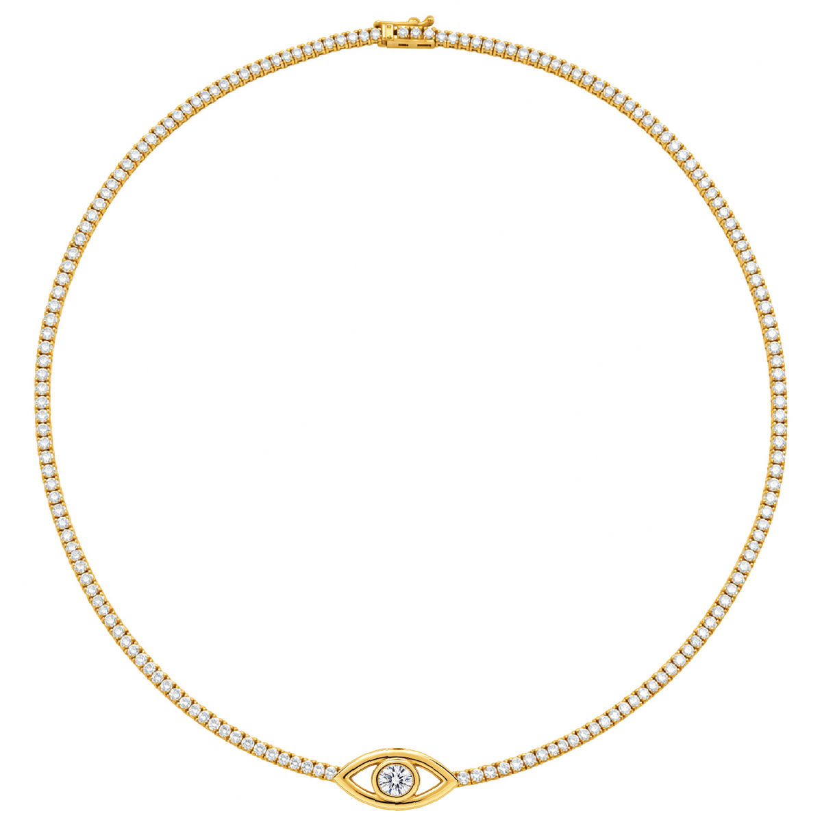 Evil Eye Tennis Necklace