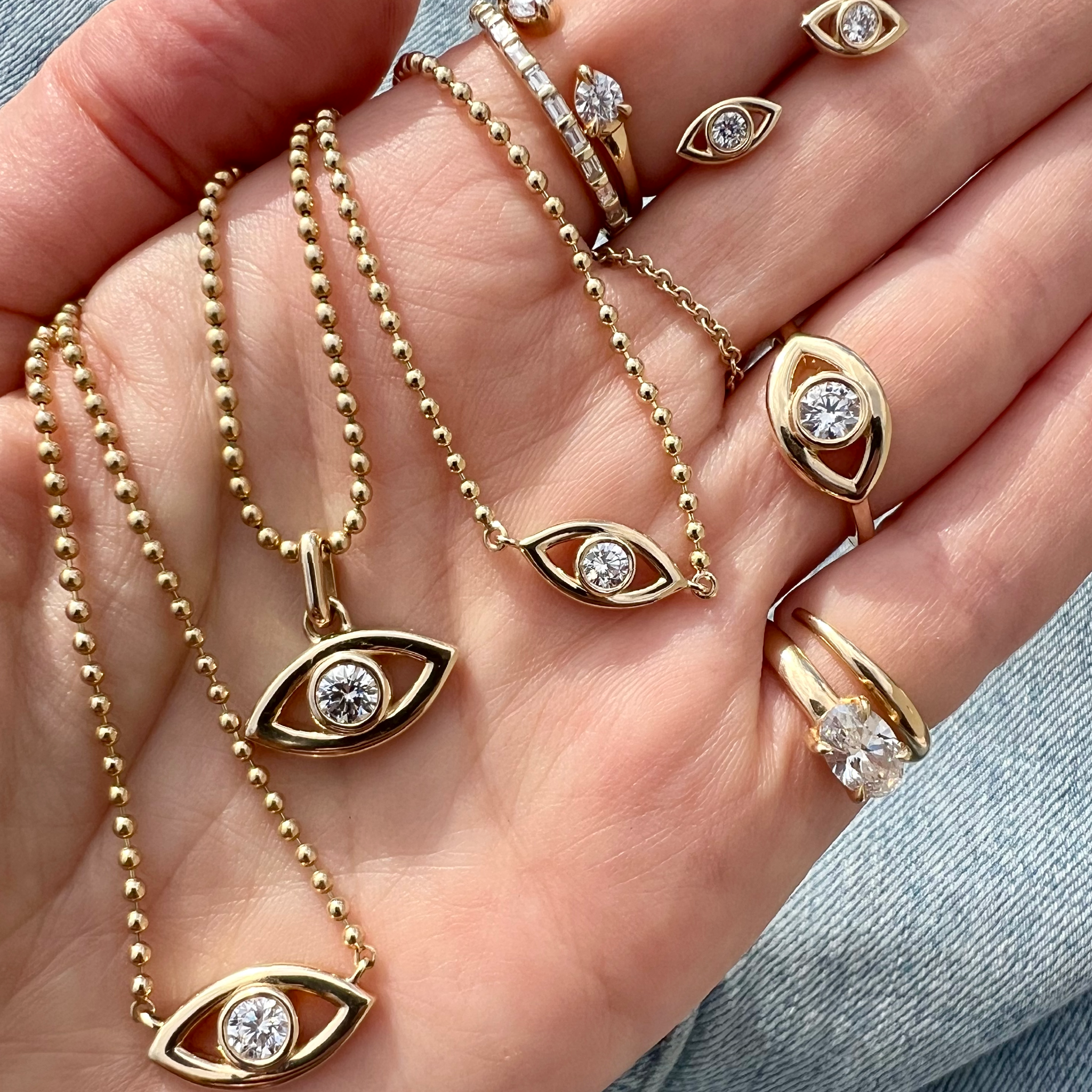 Diamond Evil Eye Ring