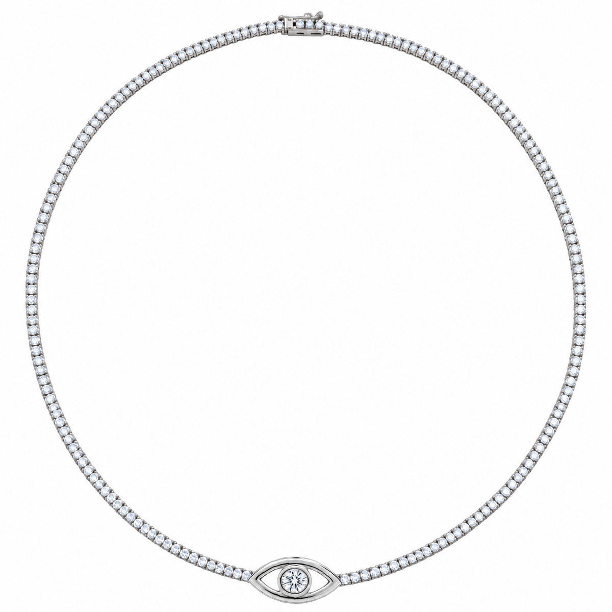 Evil Eye Tennis Necklace