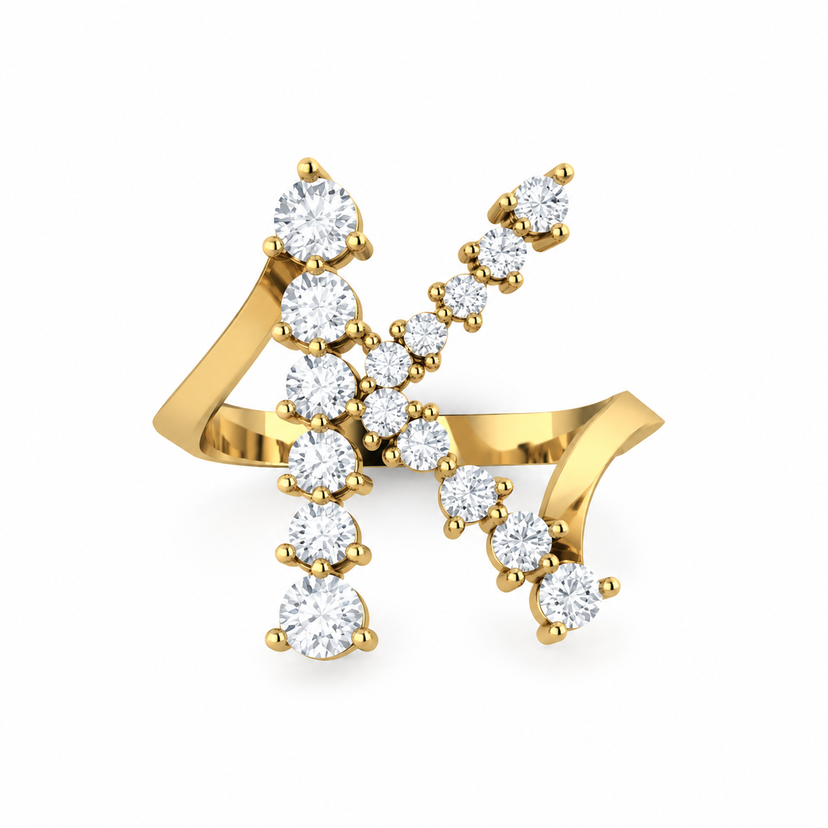 Jumbo Letter Ring - K
