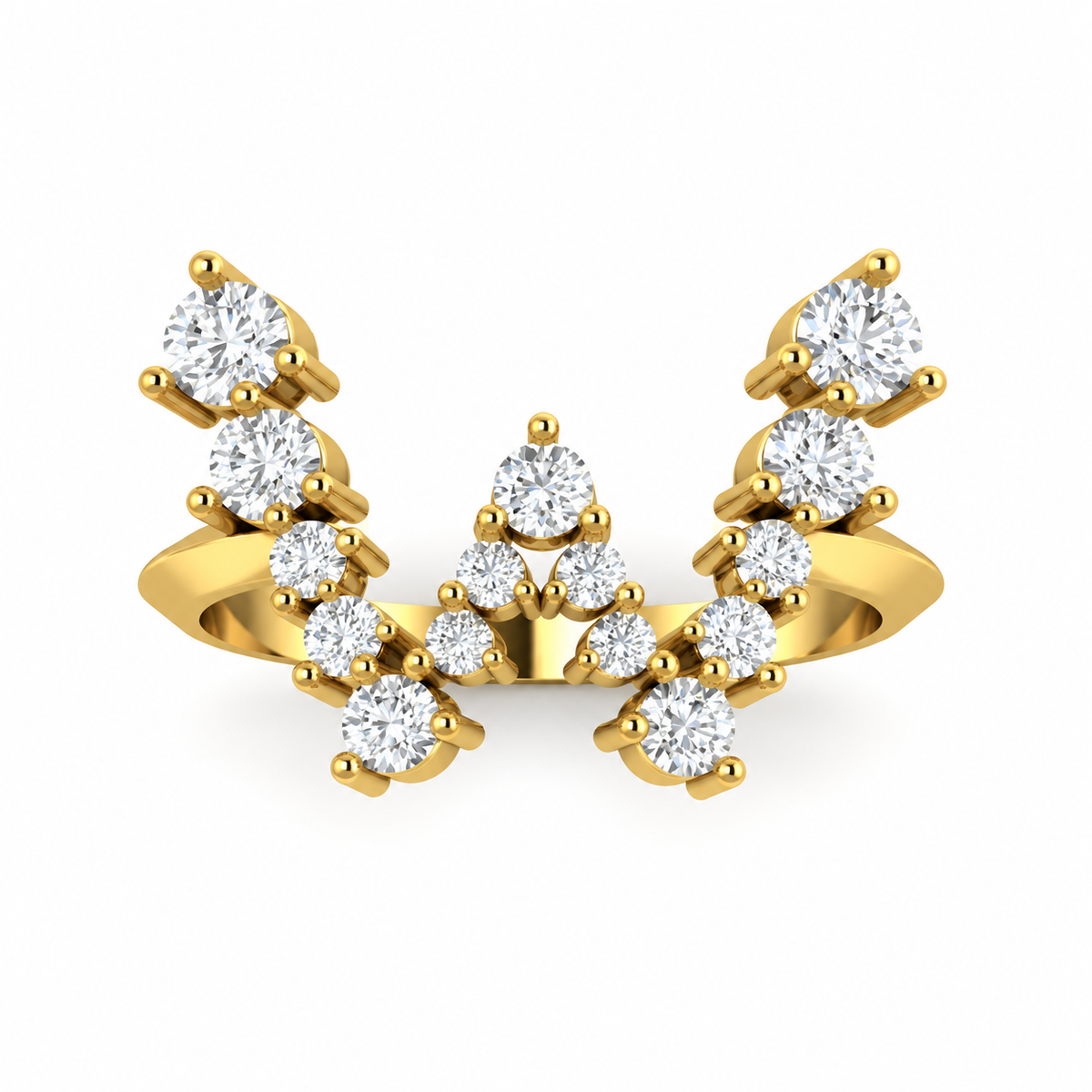 Jumbo Diamond Letter Ring - W