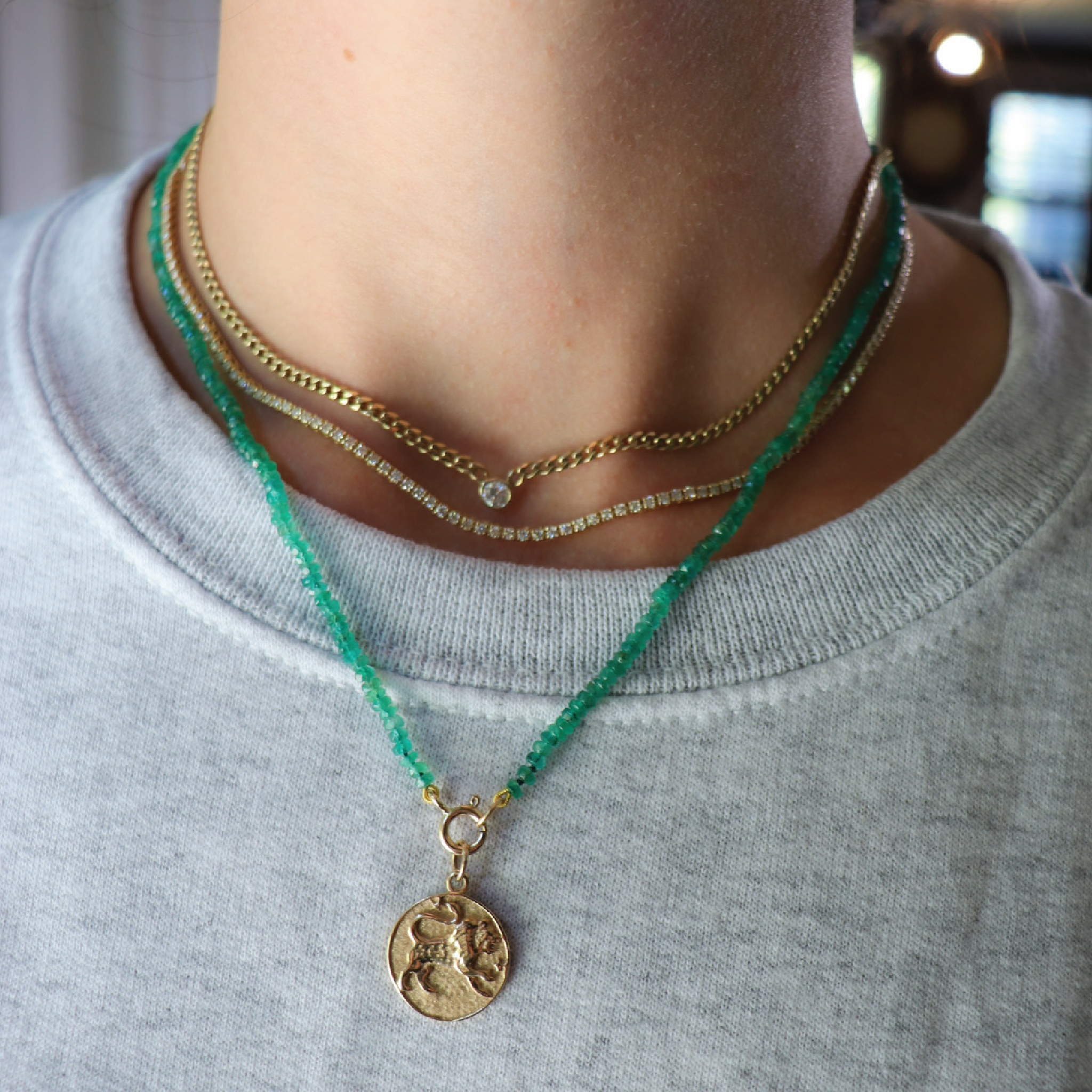 Emerald Strand Necklace