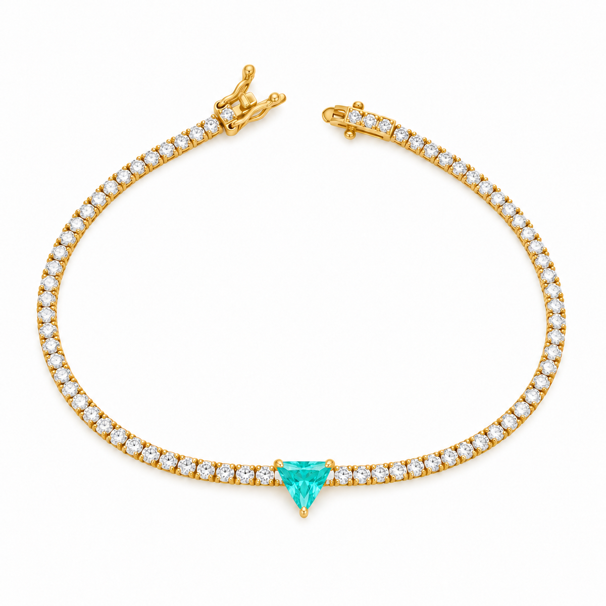 Paraiba Center Tennis Bracelet