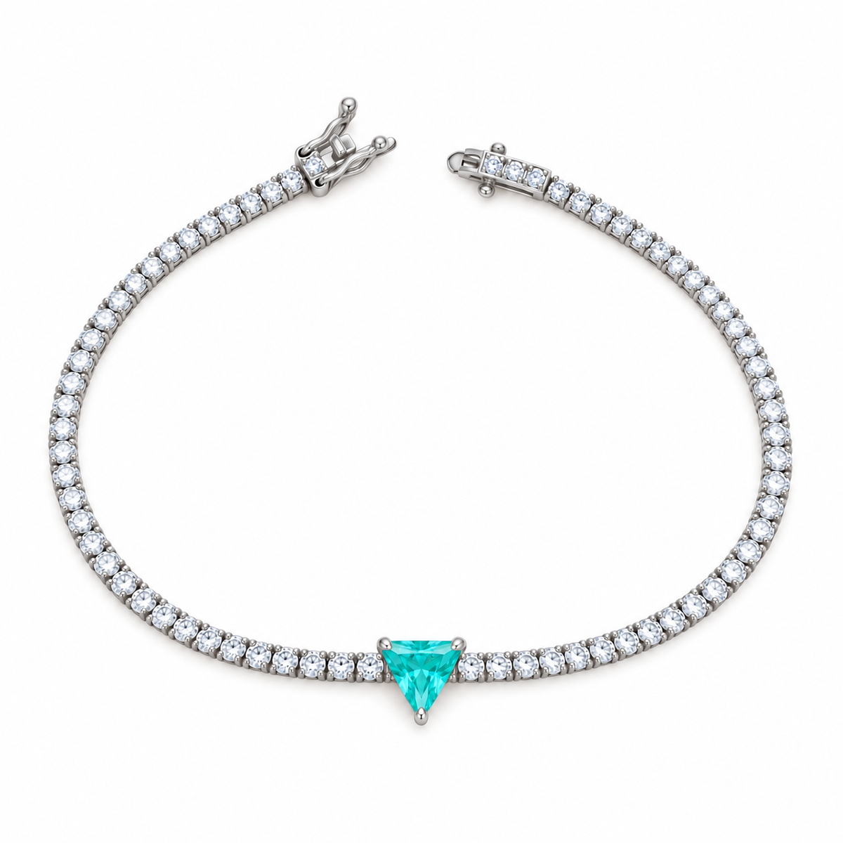 Paraiba Center Tennis Bracelet