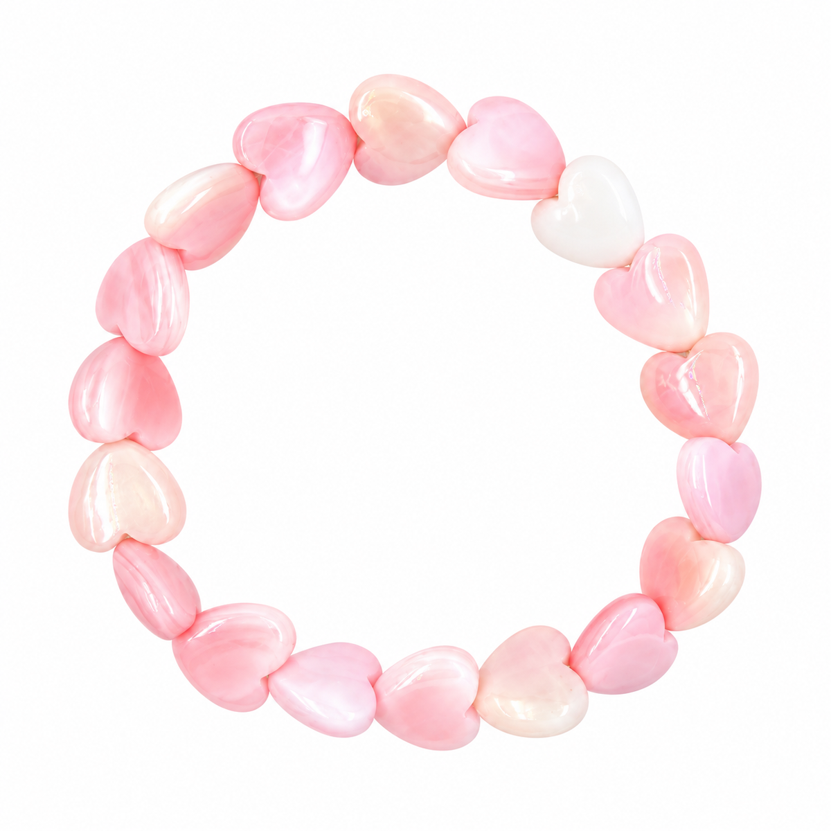 Pink Conch Heart Bracelet