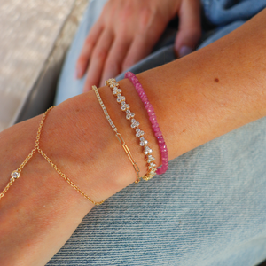 Pink Sapphire Strand Bracelet
