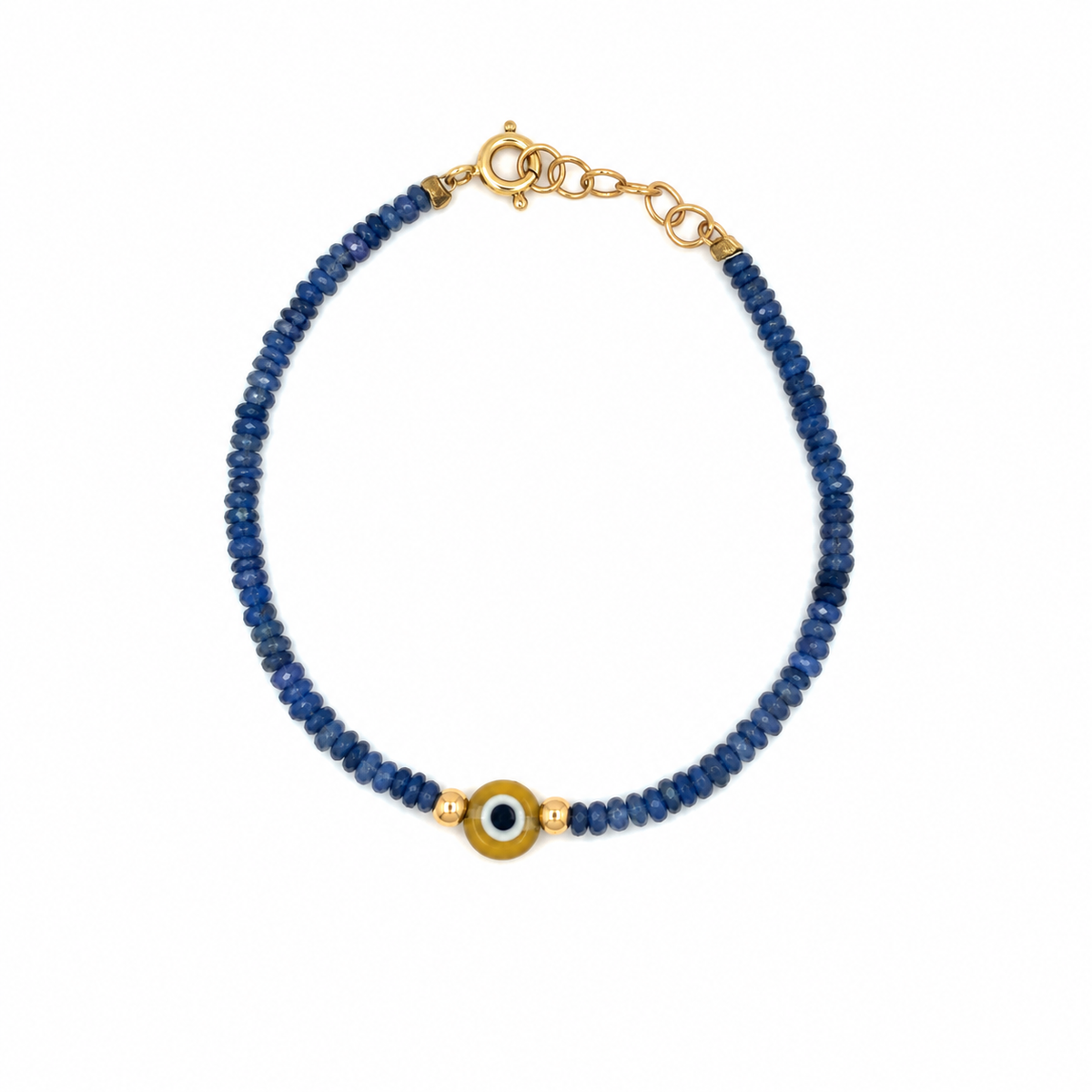 Blue Sapphire Evil Eye Bracelet - Sample