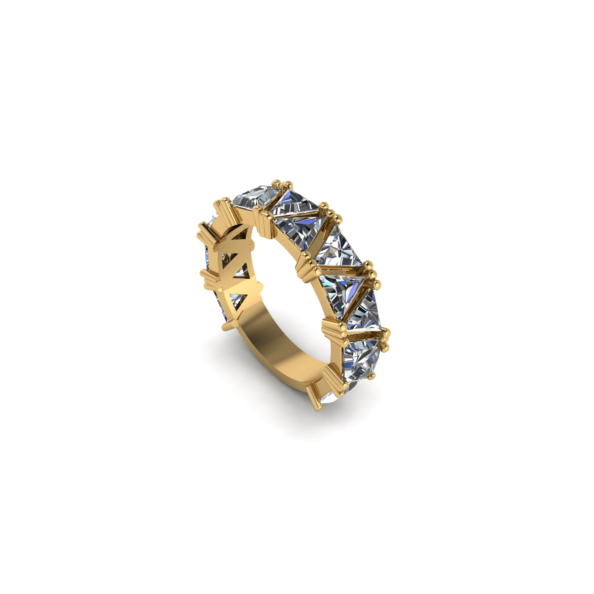 Chunky Triangle Diamond Band