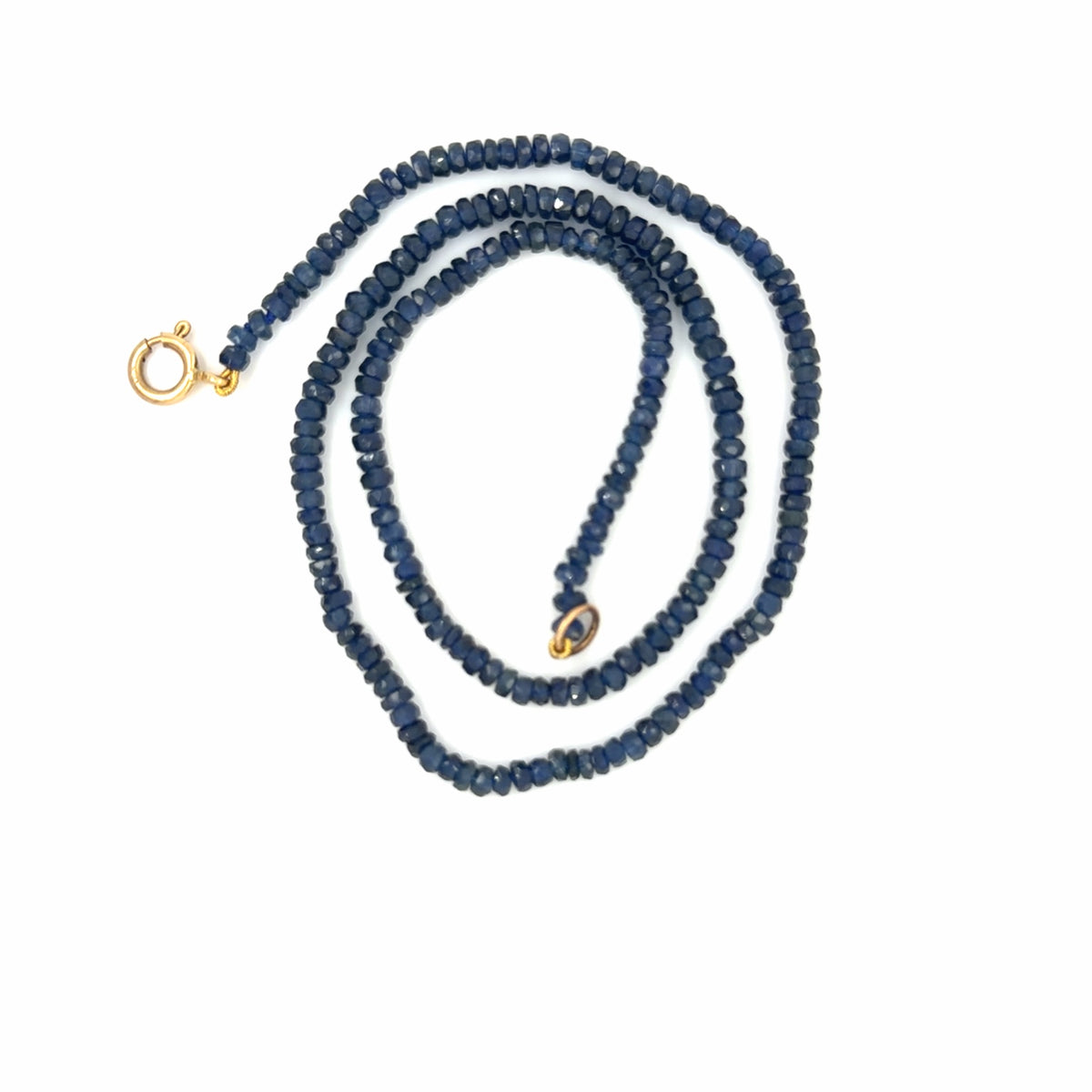 Dark Blue Sapphire Strand Necklace