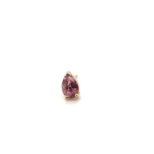 Pink Tourmaline Pear Stud Earring