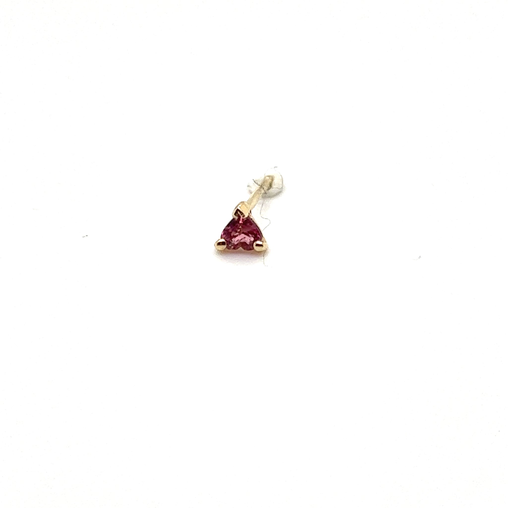 Mini Pink Tourmaline Stud Earring