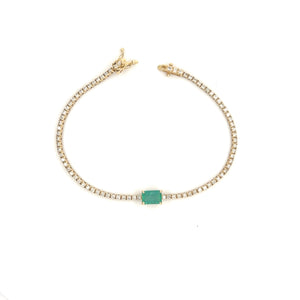 Emerald Whisper Tennis Bracelet