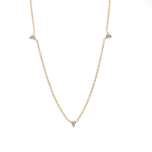 3x Diamond Trillium Necklace