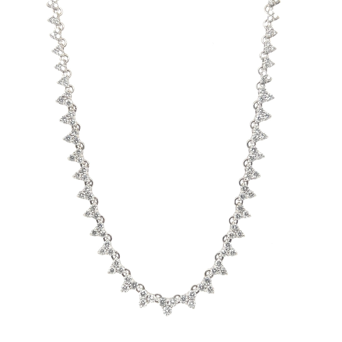 Illusion Trillium Tennis Necklace_